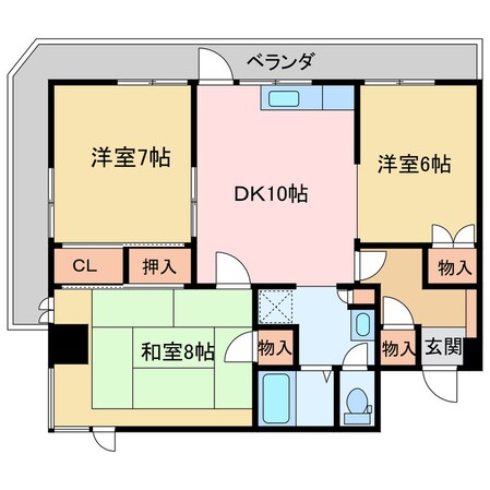 イーストハイムの物件間取画像